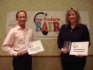 Dan Edwards Teri Ward Copper Bella vice president Dan Edwards and president Teri Ward accept their awards